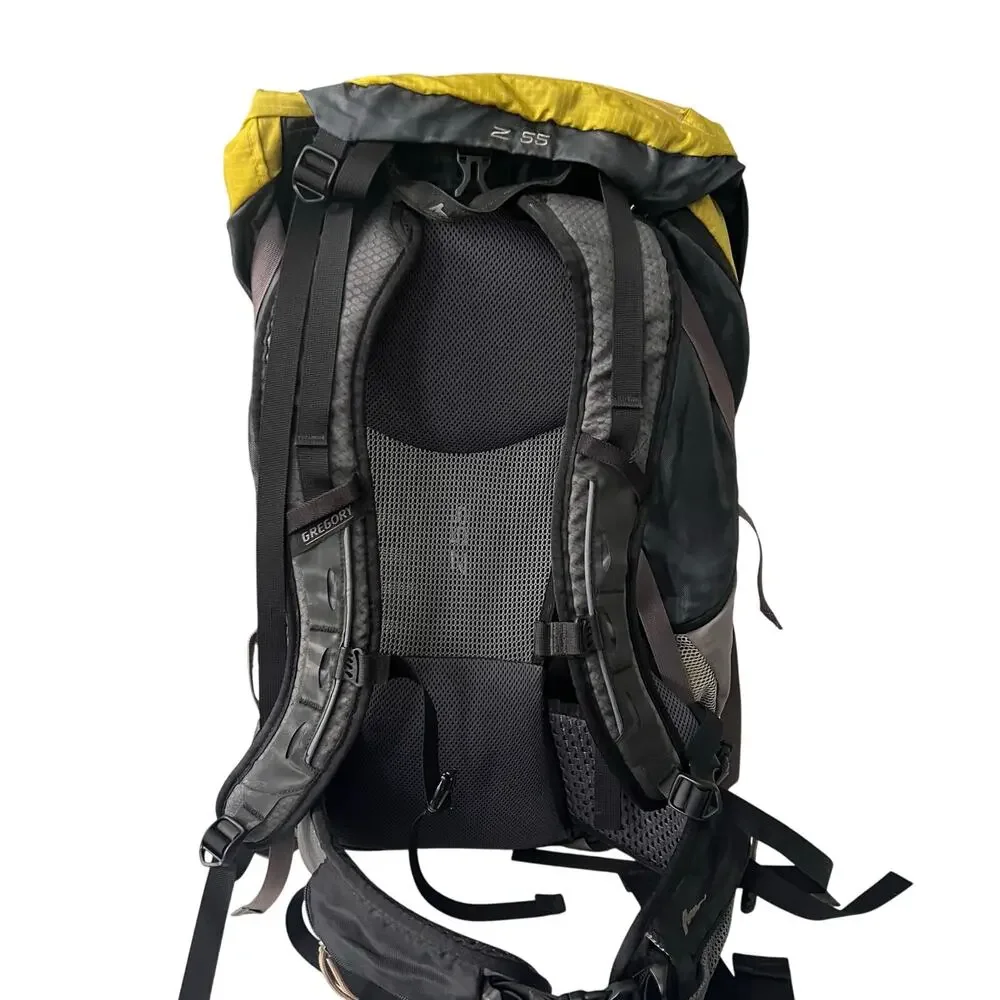 Gregory Z 55 Hiking Backpack Camping Outdoors Travel Internal Frame Med Yellow